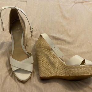 Vince Camuto White Espadrille Wedge